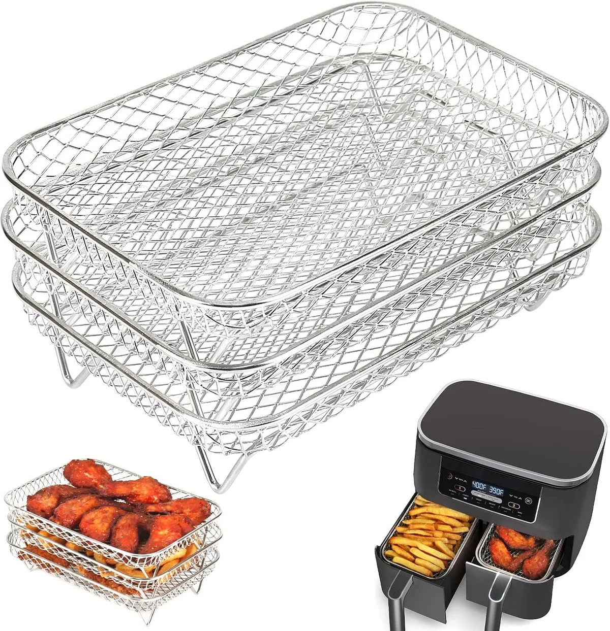 dual air fryer hard to clean