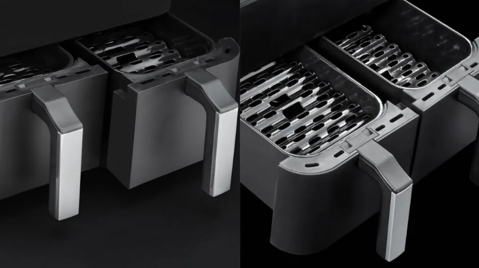dual air fryer upper heating coils