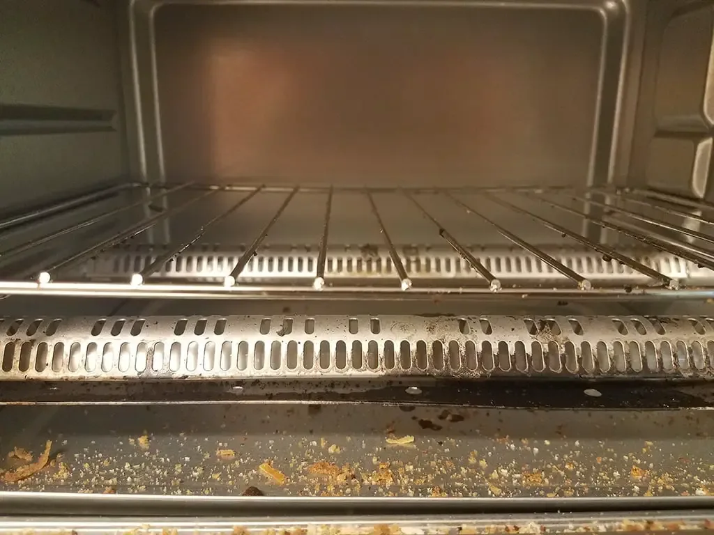 grease drippings on heating element